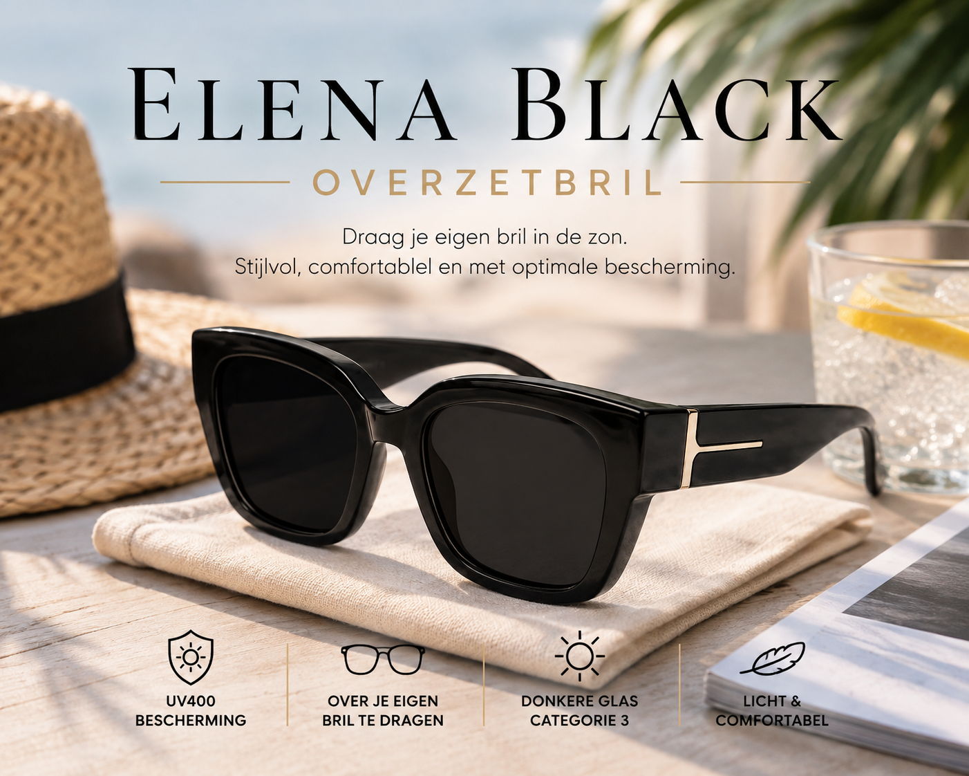 Elena Black Overzetbril