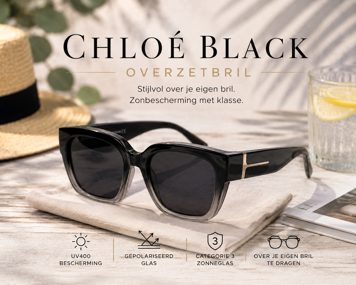 Chloé Black Overzetbril